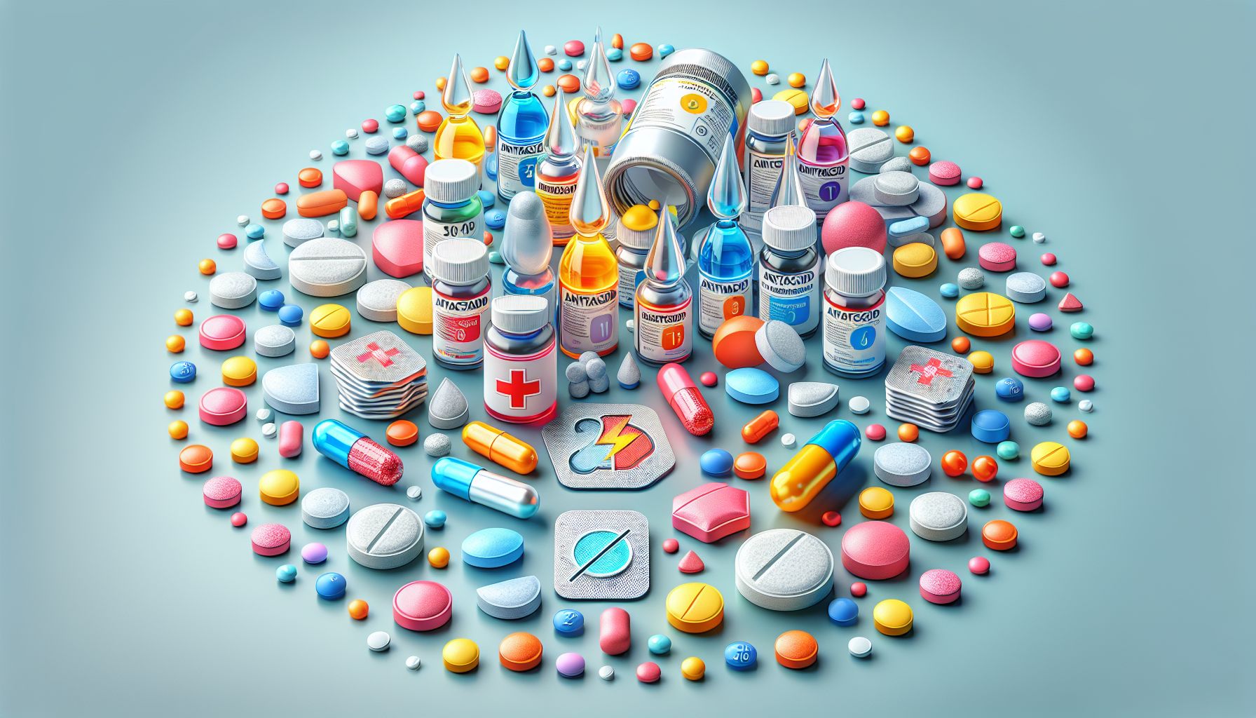 Image showing various types of antacid medications